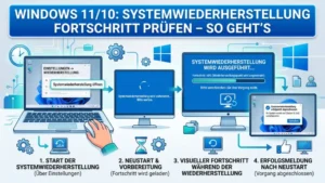 Windows 11/10: Systemwiederherstellung Fortschritt prüfen – So geht’s