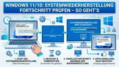 Windows 11/10: Systemwiederherstellung Fortschritt prüfen – So geht’s