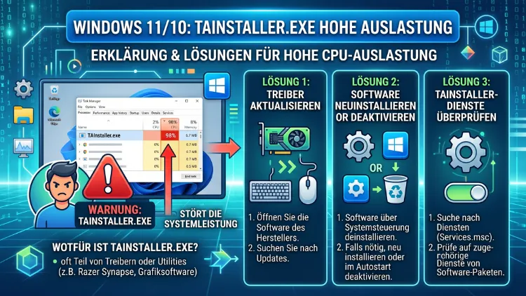 Windows 11/10: TAInstaller.exe hohe Auslastung – Lösung