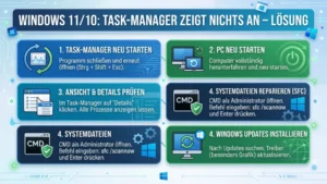 Windows 11/10: Task-Manager zeigt nichts an – Lösung