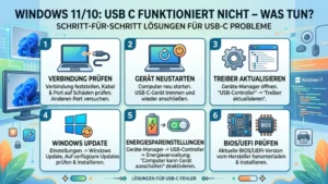 Windows 11/10: USB C funktioniert nicht – was tun?