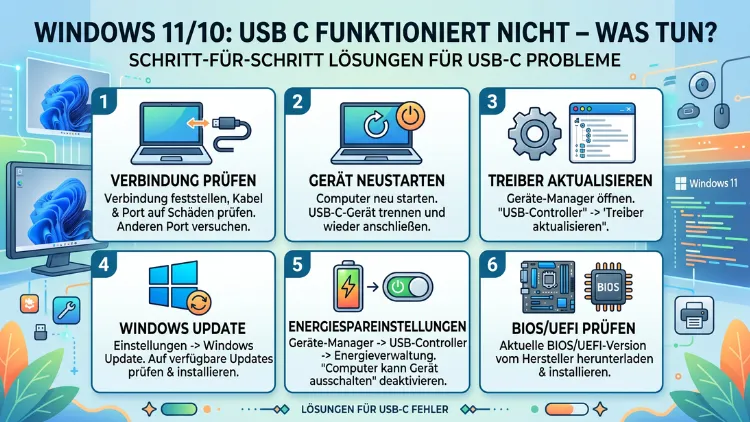 Windows 11/10: USB C funktioniert nicht – was tun?