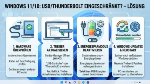Windows 11/10: USB/Thunderbolt eingeschränkt? – Lösung