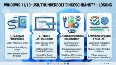 Windows 11/10: USB/Thunderbolt eingeschränkt? – Lösung