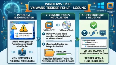 Windows 11/10: VMware-Treiber fehlt – Lösung