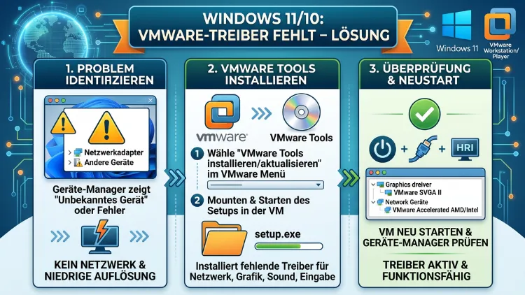 Windows 11/10: VMware-Treiber fehlt – Lösung