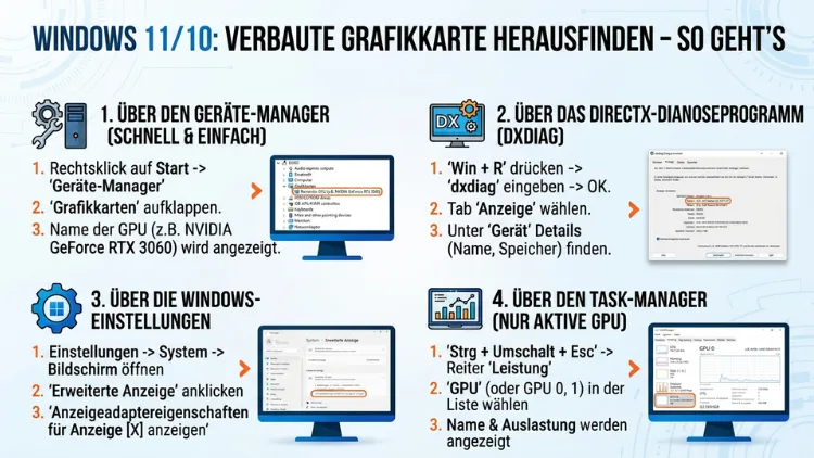 Windows 11/10: Verbaute Grafikkarte herausfinden – So geht’s
