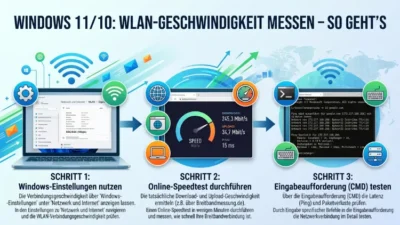 Windows 11/10: WLAN-Geschwindigkeit messen – So geht’s