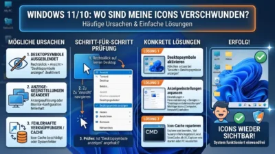 Windows 11/10: Wo sind meine Icons verschwunden?