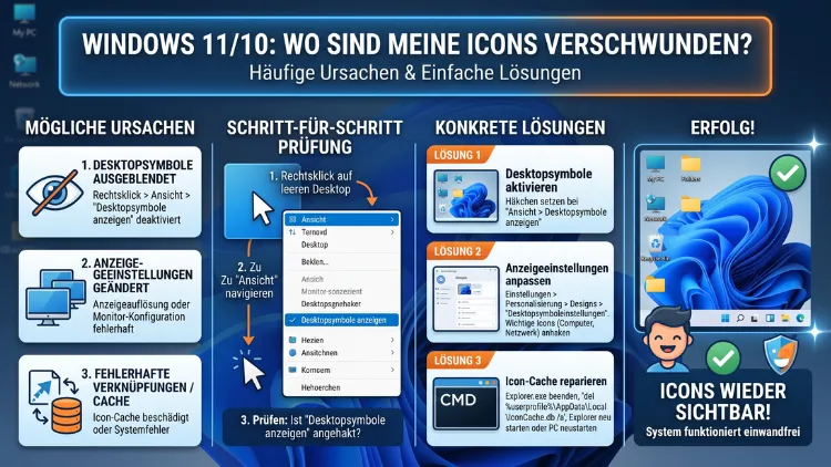 Windows 11/10: Wo sind meine Icons verschwunden?