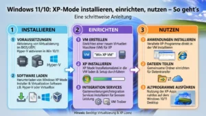 Windows 11/10: XP-Mode installieren, einrichten, nutzen – So geht’s