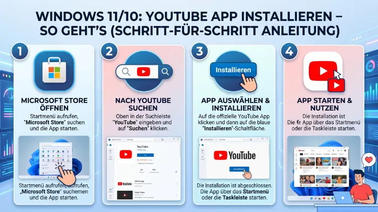 Windows 11/10: YouTube App installieren – So geht’s