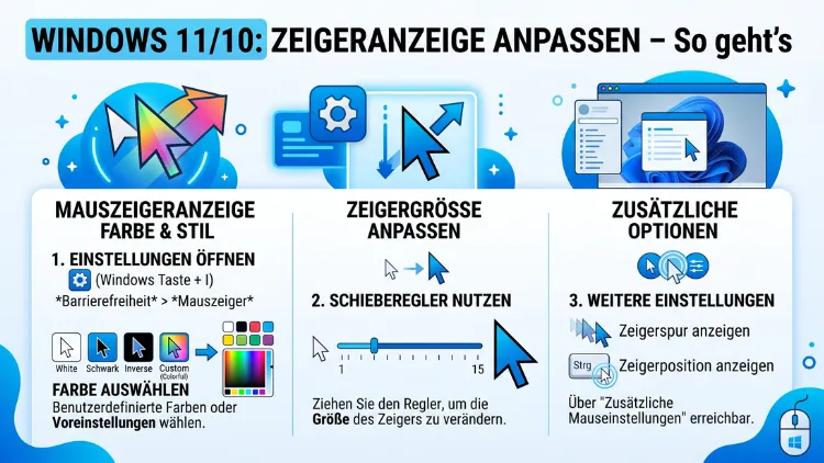 Windows 11/10: Zeigeranzeige anpassen – So geht’s