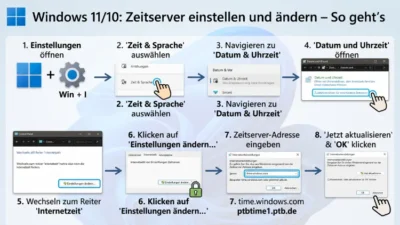 Windows 11/10: Zeitserver einstellen und ändern – So geht’s