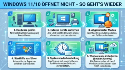 Windows 11/10 öffnet nicht – So geht’s wieder