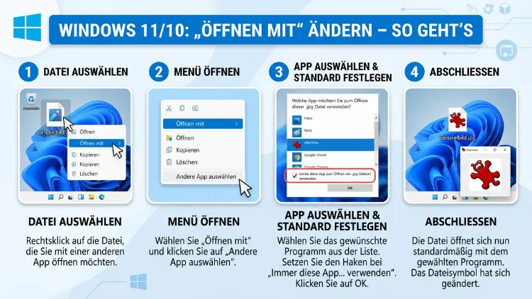 Windows 11/10: „Öffnen mit“ ändern – So geht’s