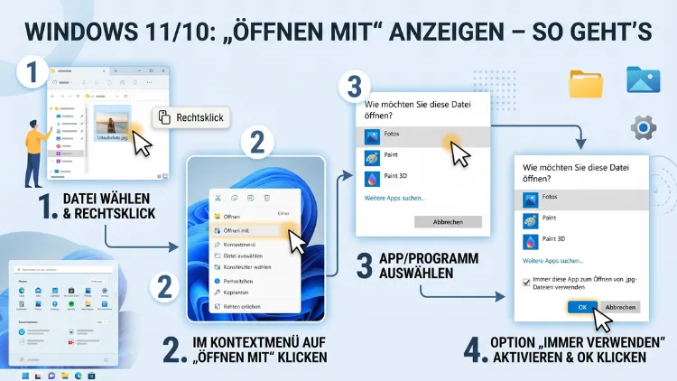 Windows 11/10: „Öffnen mit“ anzeigen – So geht’s