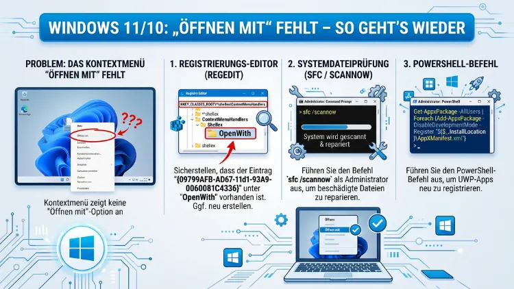 Windows 11/10: „Öffnen mit“ fehlt – So geht’s wieder