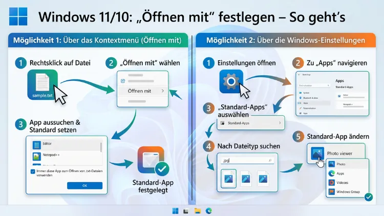 Windows 11/10: „Öffnen mit“ festlegen – So geht’s