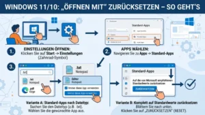 Windows 11/10: „Öffnen mit“ zurücksetzen – So geht’s