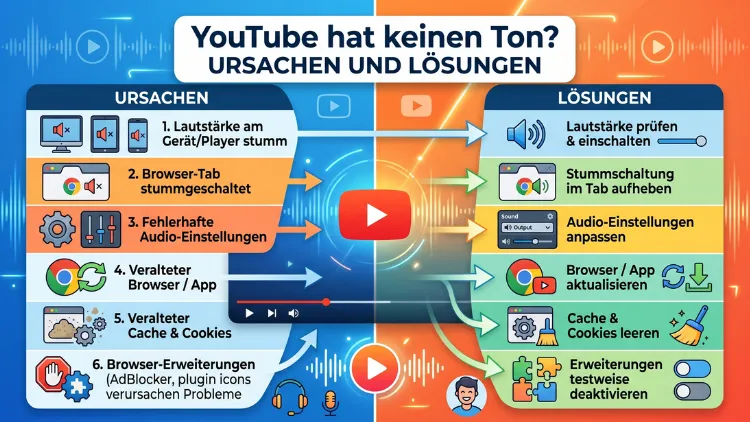 YouTube hat keinen Ton? Ursachen und Lösungen
