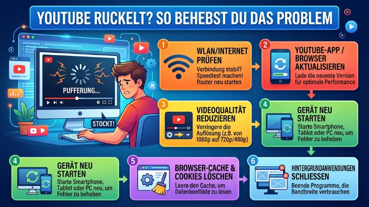 YouTube ruckelt? So behebst du das Problem