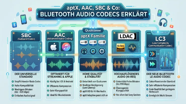aptX, AAC, SBC & Co: Bluetooth Audio Codecs erklärt