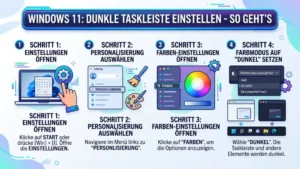 Windows 11: Dunkle Taskleiste einstellen – So geht’s