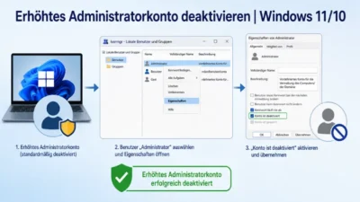 Erhöhtes Administratorkonto deaktivieren | Windows 11/10