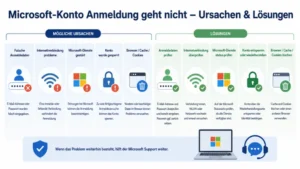 Microsoft-Konto Anmeldung geht nicht – Ursachen & Lösungen