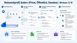 Netzwerkprofil ändern (Privat, Öffentlich, Domäne) | Windows 11/10
