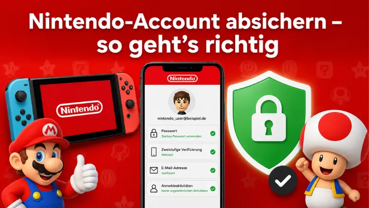 Nintendo-Account absichern – so geht’s richtig