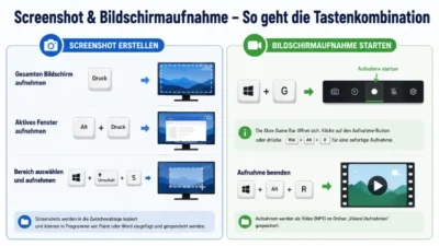 Screenshot & Bildschirmaufnahme – So geht die Tastenkombination