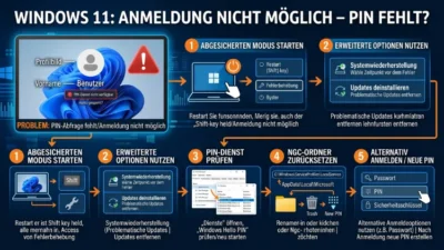 Windows 11: Anmeldung nicht möglich – PIN fehlt?