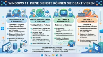 Diese Windows 11 Dienste können Sie deaktivieren