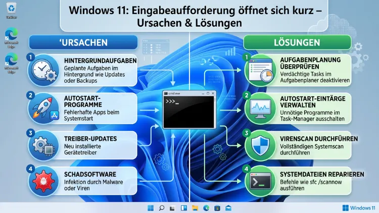 Windows 11: Eingabeaufforderung öffnet sich kurz – Ursachen & Lösungen