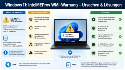 Windows 11: IntelMEProv WMI-Warnung – Ursachen & Lösungen