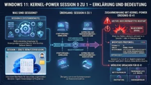 Windows 11: Kernel-Power „Session 0 zu 1“ – Bedeutung?