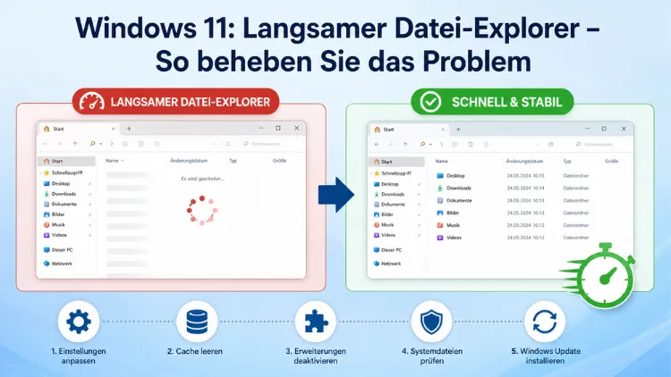 Windows 11: Langsamer Datei-Explorer – So beheben Sie das Problem