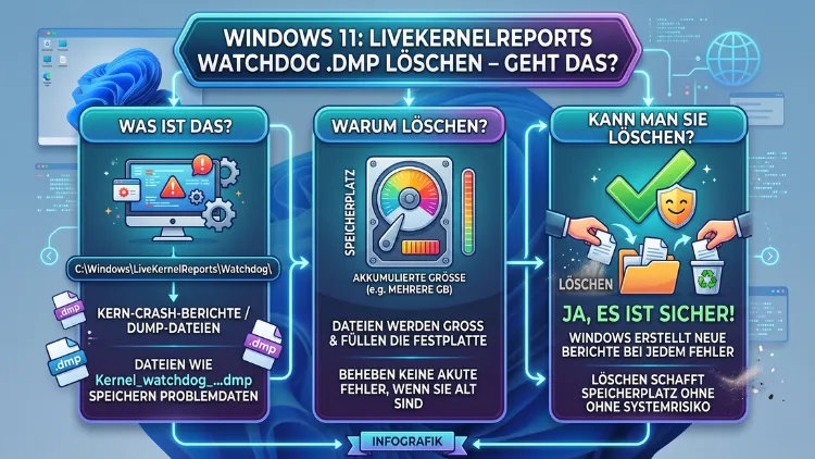 Windows 11: LiveKernelReports Watchdog .dmp löschen – Geht das?