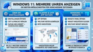 Windows 11: Mehrere Uhren anzeigen – Die besten Möglichkeiten
