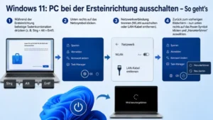 Windows 11: PC bei der Ersteinrichtung ausschalten – So geht’s