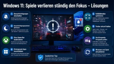 Windows 11: Spiele verlieren ständig den Fokus – Lösungen