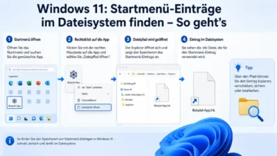 Startmenü-Einträge im Dateisystem finden: So geht’s in Windows 11