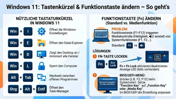 Tastenkürzel und Funktionstaste ändern: So geht’s in Windows 11