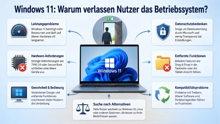 Windows 11: Warum verlassen Nutzer das Betriebssystem?
