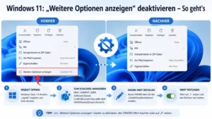 Windows 11: „Weitere Optionen anzeigen“ deaktivieren – So geht’s