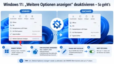 Windows 11: „Weitere Optionen anzeigen“ deaktivieren – So geht’s