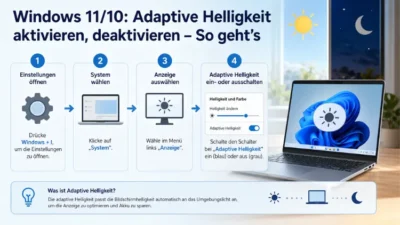 Windows 11/10: Adaptive Helligkeit aktivieren, deaktivieren – So geht’s