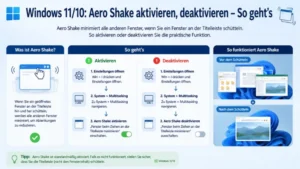 Windows 11/10: Aero Shake aktiviere, deaktivieren – So geht’s